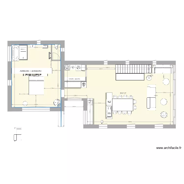 ceillac  Salle de bain 2. Plan de 