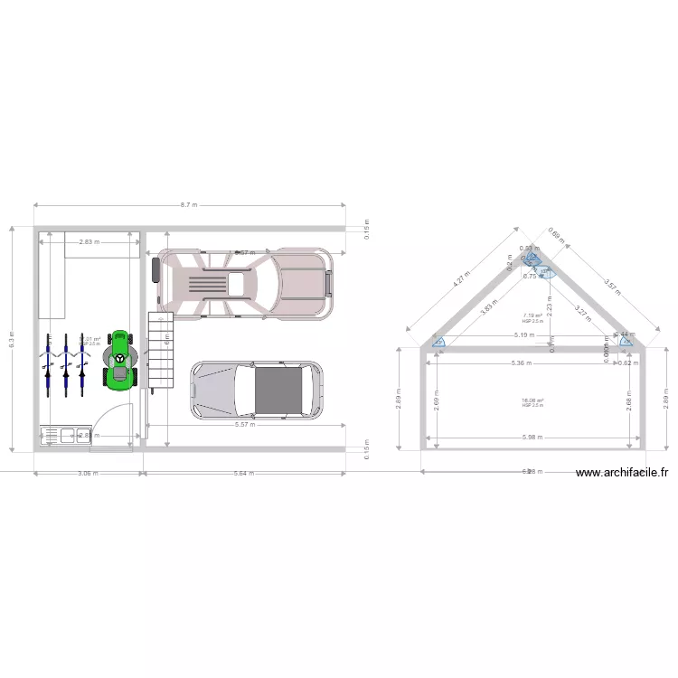 garage ouvert1. Plan de 