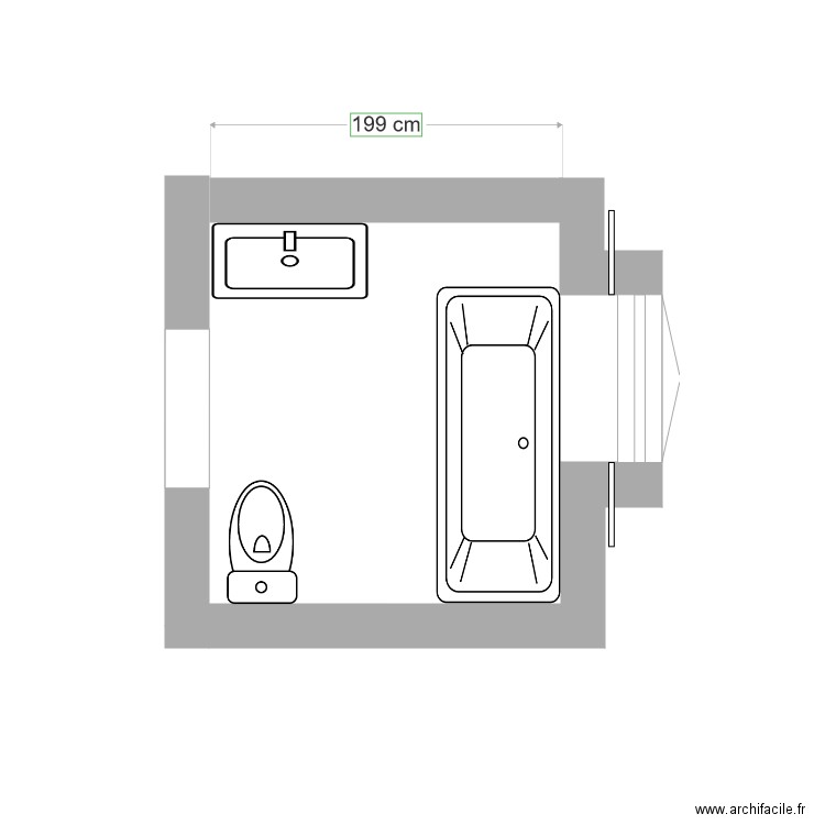 salle de bain. Plan de 0 pièce et 0 m2