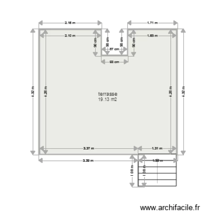 terrasse. Plan de 