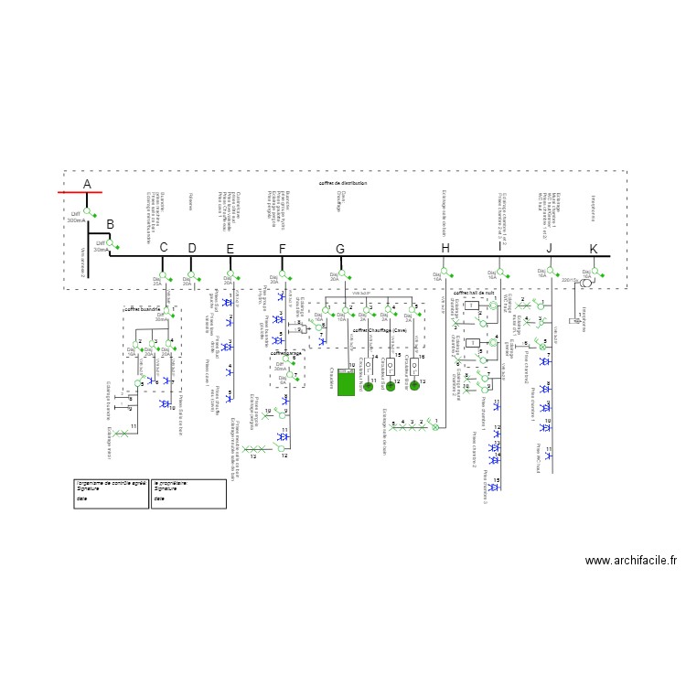 Elec Maison. Plan de 0 pièce et 0 m2