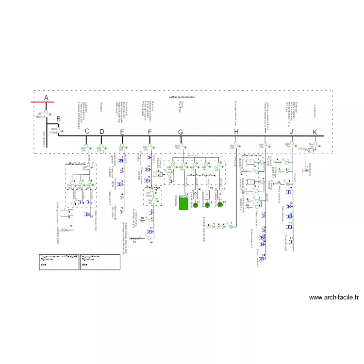 Elec Maison. Plan de 