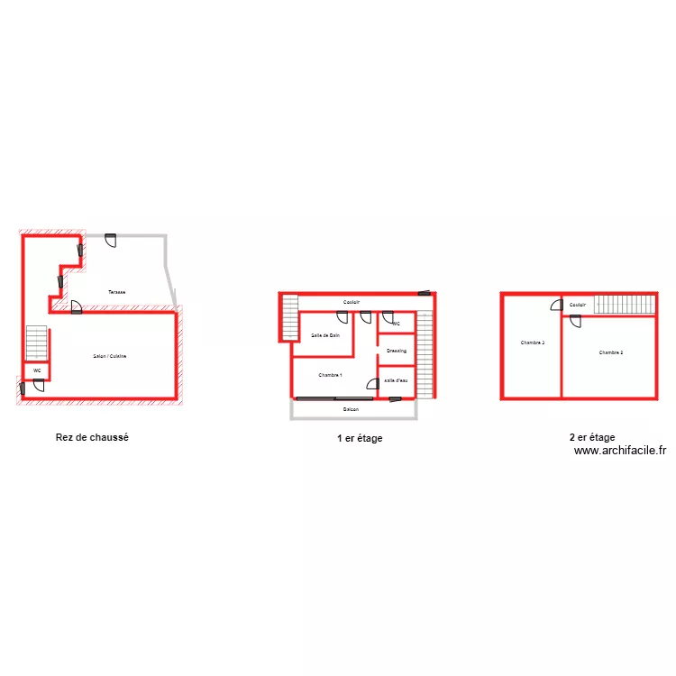 villa sude lot 1. Plan de 