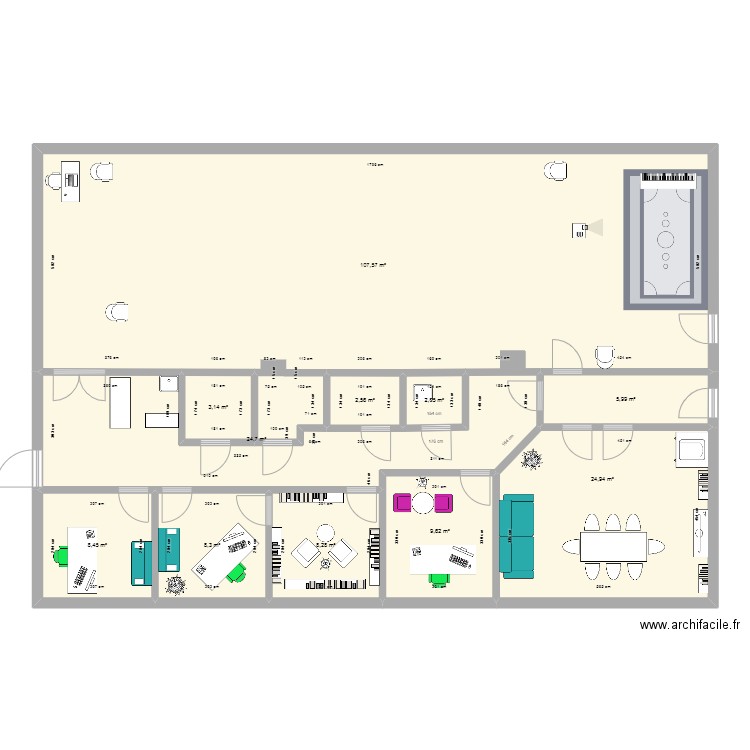 INFRASTRUCTURES CMCI TOULOUSE PHASE 1. Plan de 11 pièces et 206 m2