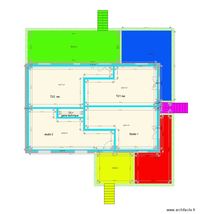 plan découpe appartements. Plan de 0 pièce et 0 m2