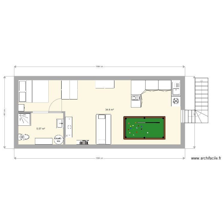 garage étage. Plan de 0 pièce et 0 m2