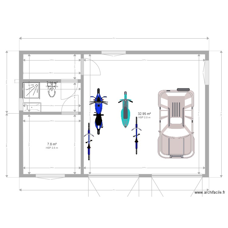 garage plan au sol MODIF 5. Plan de 0 pièce et 0 m2