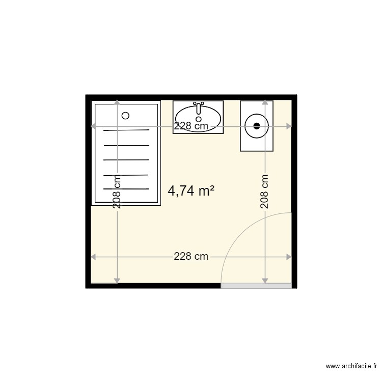 BOON EDDY . Plan de 1 pièce et 5 m2