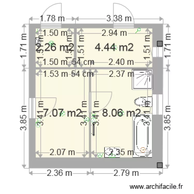 EXTENTION Salle de bain. Plan de EXTENTION Salle de bain. Plan de