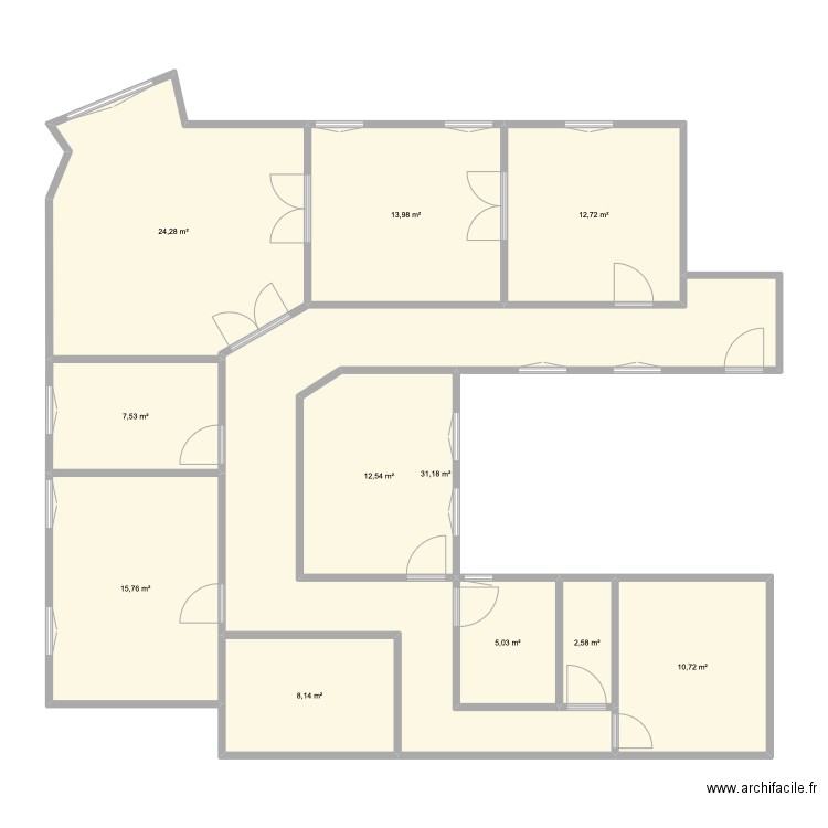 ayala 64 . Plan de 11 pièces et 144 m2