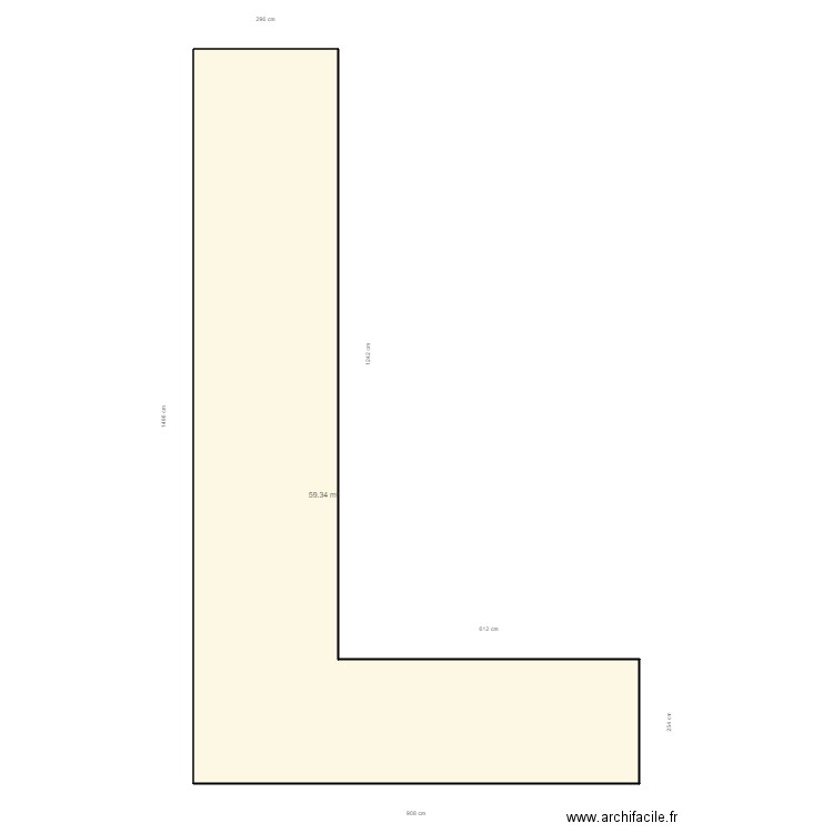 Micha Sermet passa. Plan de 1 pièce et 59 m2