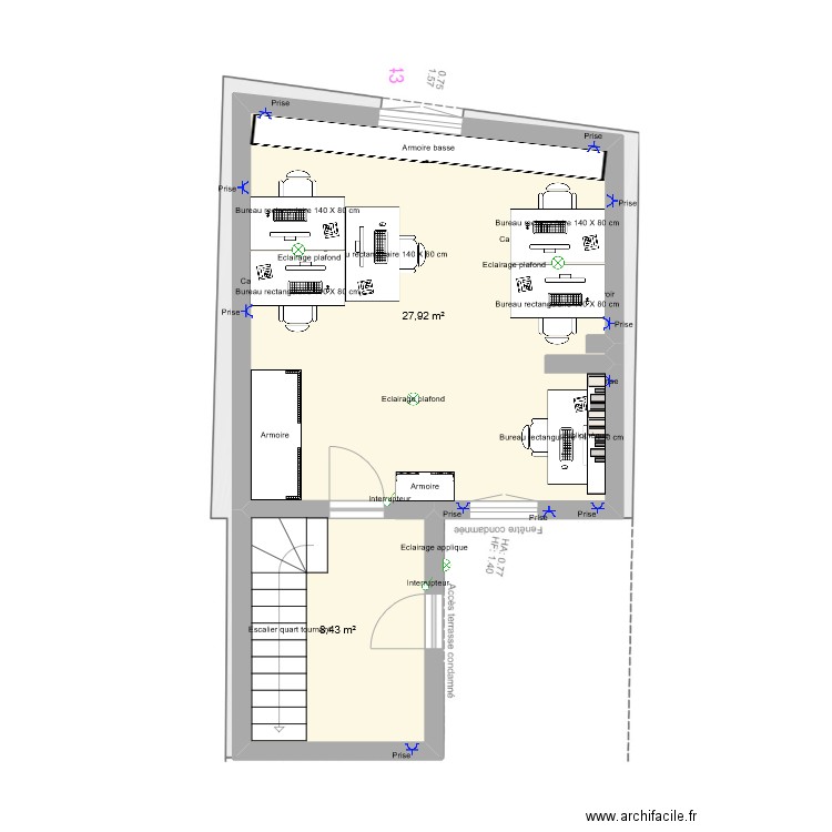 EtagePionchon. Plan de 0 pièce et 0 m2