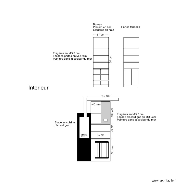 Placard bureau 2. Plan de 0 pièce et 0 m2