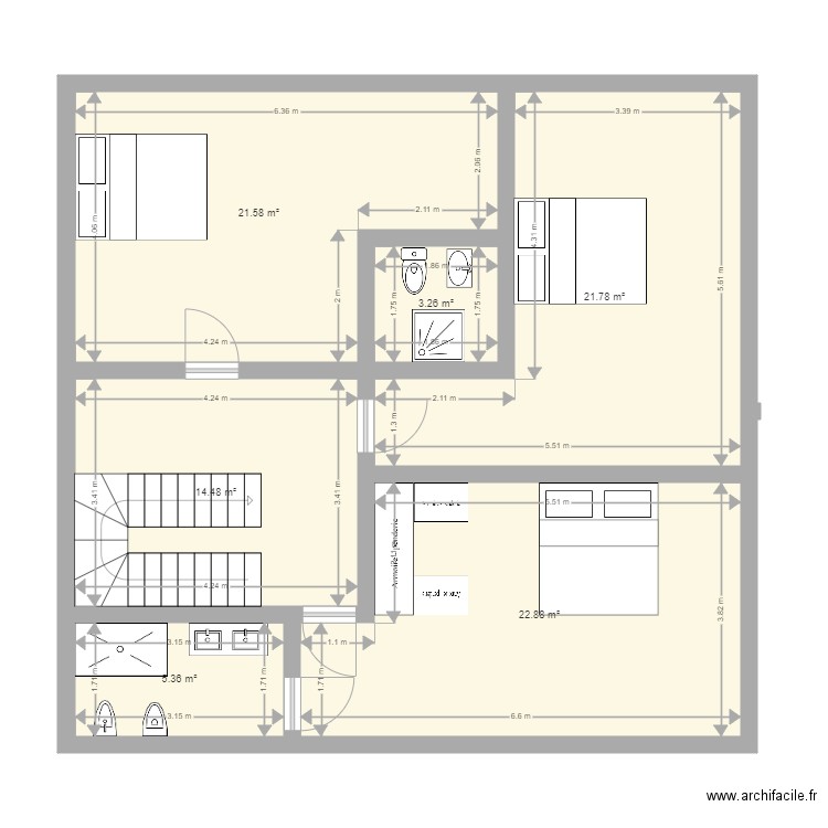Maison Acacia Etage. Plan de 0 pièce et 0 m2