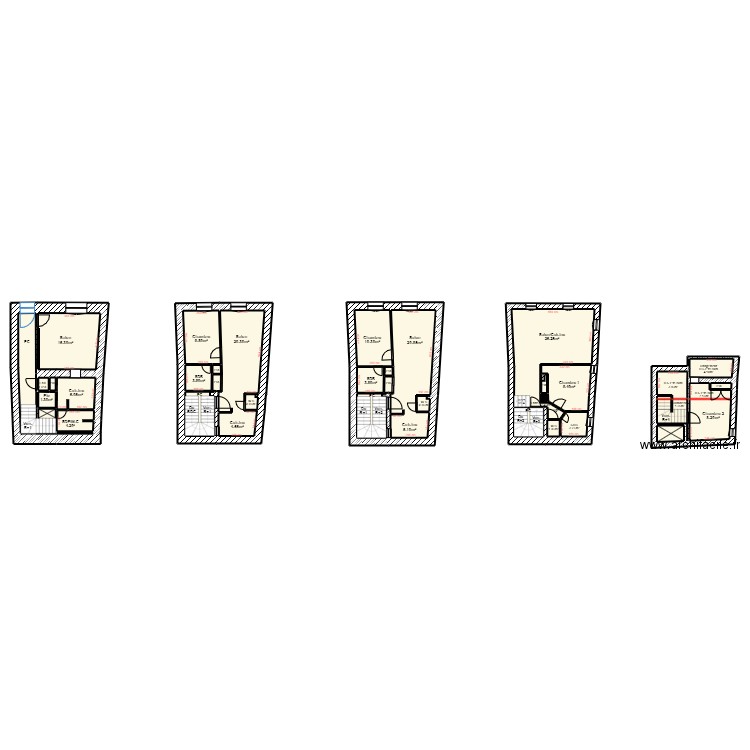 SAINTE CATHERINE R+1. Plan de 0 pièce et 0 m2
