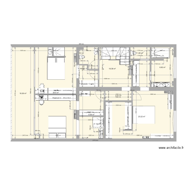 102 Etage 1 version 8. Plan de 0 pièce et 0 m2