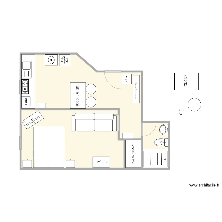 Appartement Qbibat v2. Plan de 0 pièce et 0 m2
