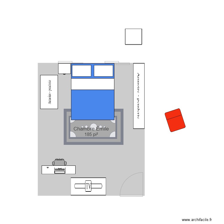 chambre Émile plan 2. Plan de 0 pièce et 0 m2