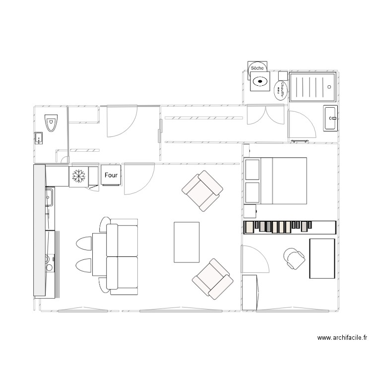 Appart2. Plan de 0 pièce et 0 m2