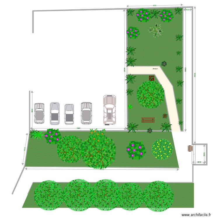 Jardin option 1. Plan de 0 pièce et 0 m2