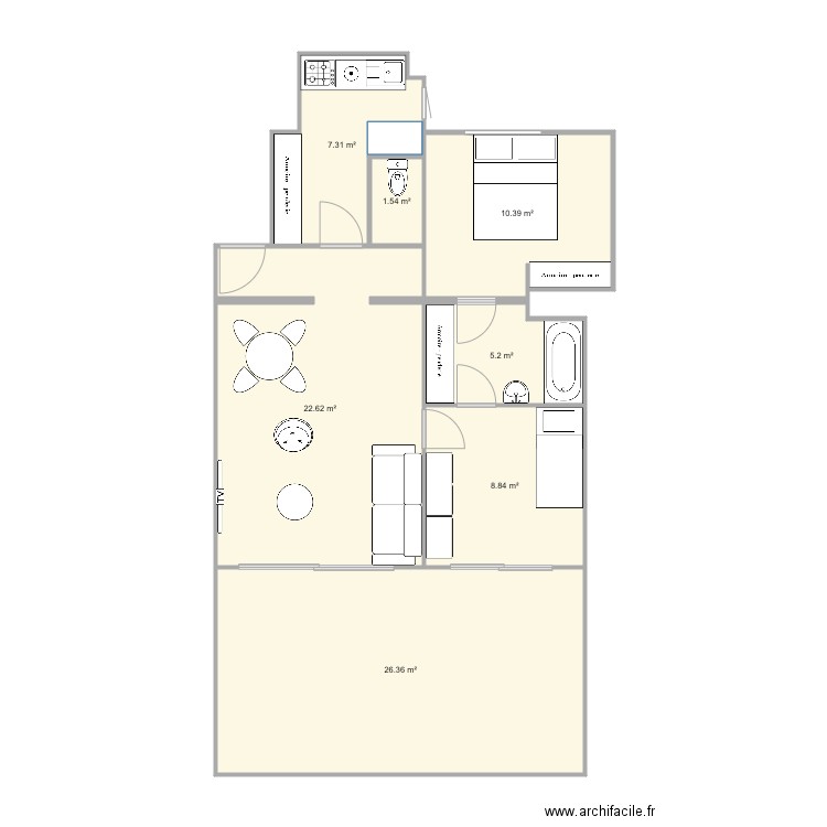 Californie base amenagé. Plan de 0 pièce et 0 m2