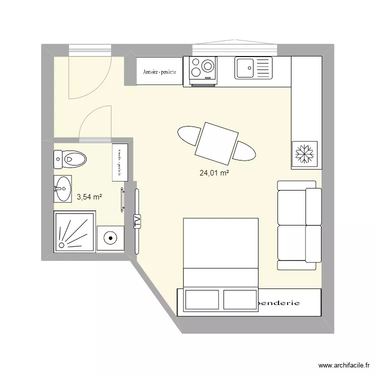studio 67a. Plan de 