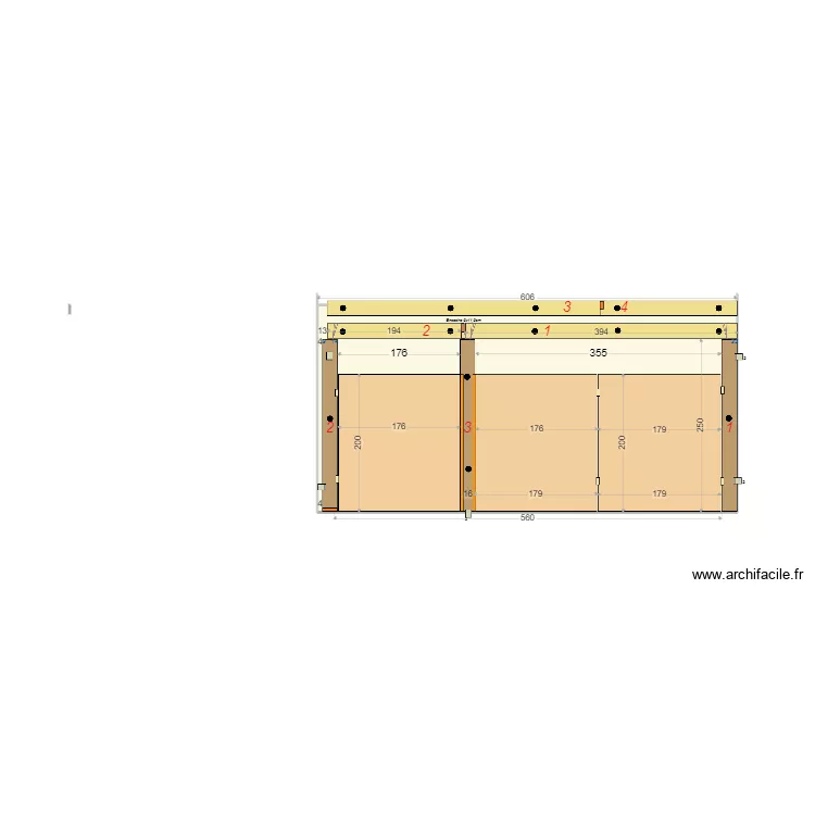 Arche milieu 04. Plan de 