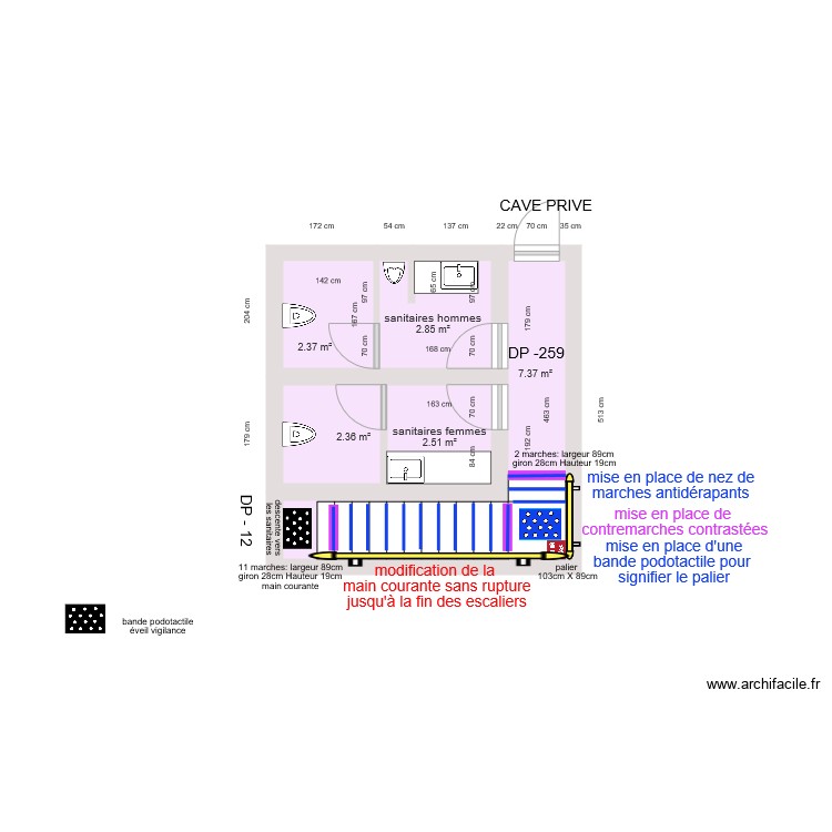LA CAFE DES ARTS SOUS SOL APRES TRAVAUX. Plan de 0 pièce et 0 m2
