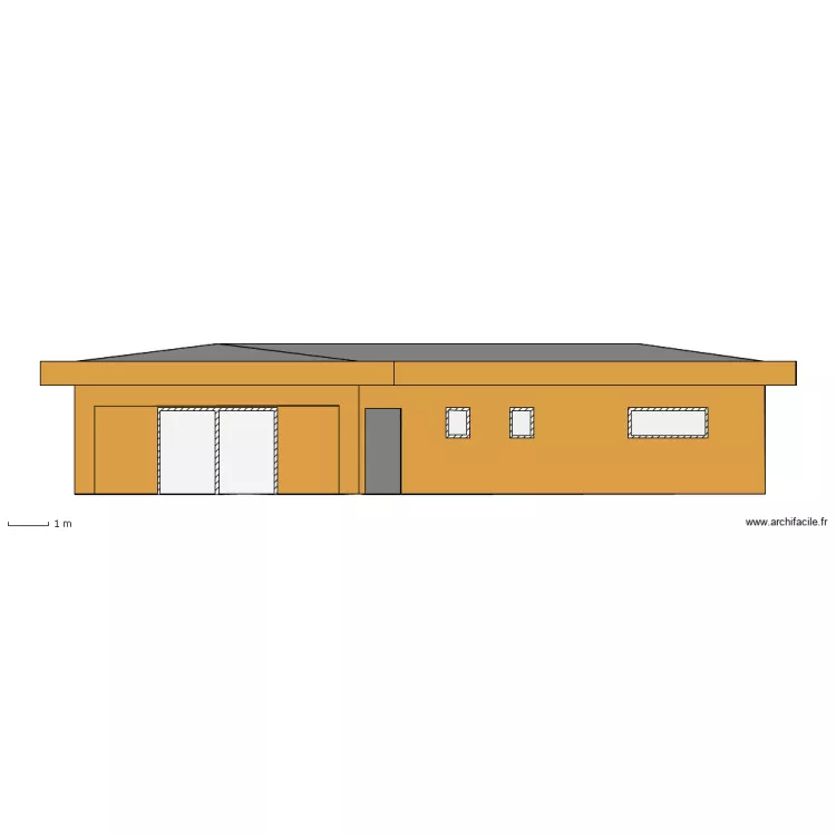 Fa&ccedil;ade OUEST. Plan de 