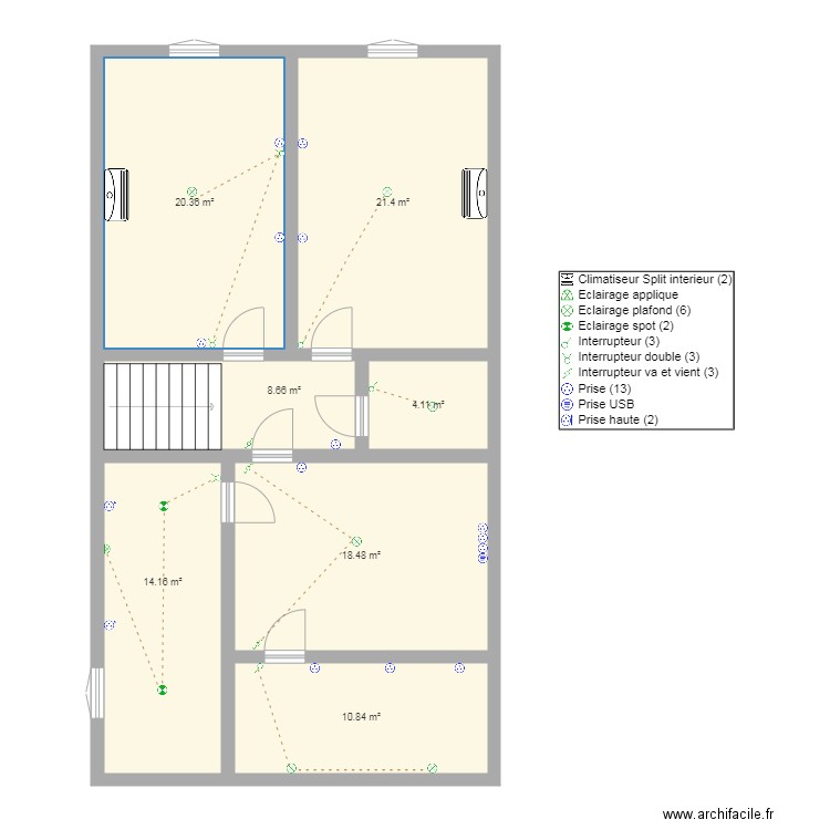 charmes etage 1. Plan de 0 pièce et 0 m2