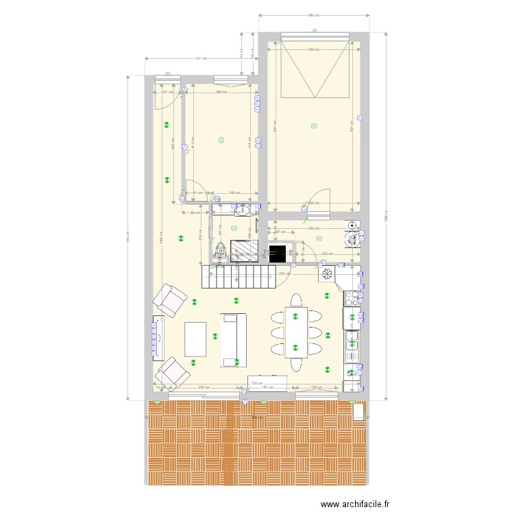 PLAN RDC Maison de Chartres ELECTRICITE. Plan de 0 pièce et 0 m2