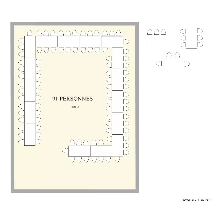Plan de table mariage U - 91personnes. Plan de Plan de table mariage U - 91personnes. Plan de