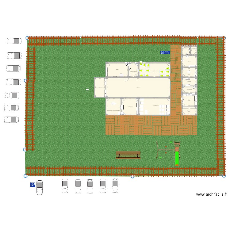 Plan crechte Trinité. Plan de 16 pièces et 304 m2