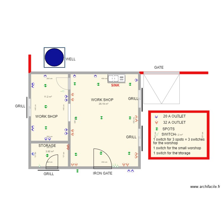 WORKSHOP OUTLETS POSITIONS 26 MAY 20222. Plan de 4 pièces et 55 m2