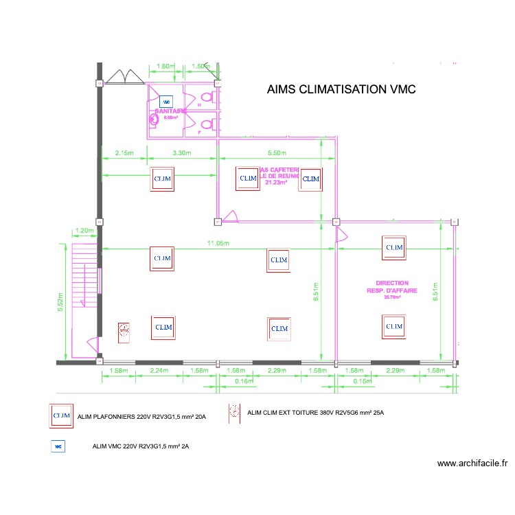 AIMS CLIMATISATION . Plan de 0 pièce et 0 m2