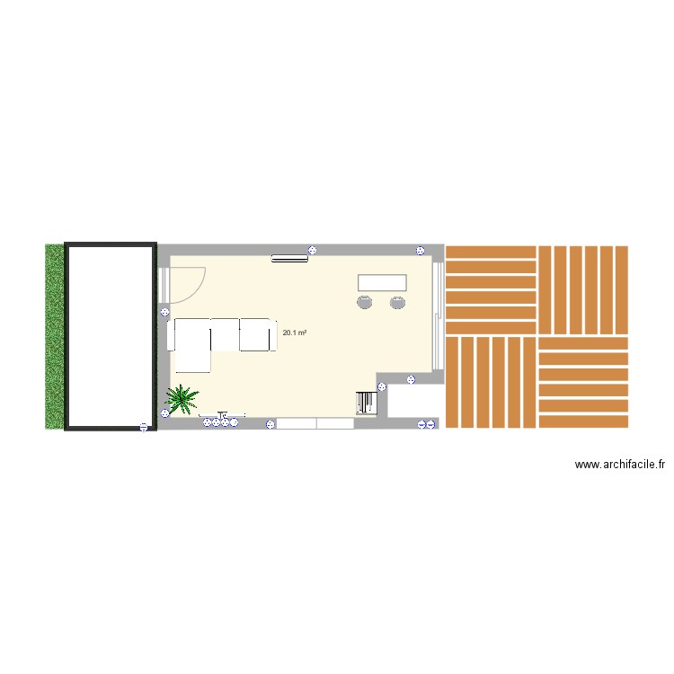 amènagement électrique de la véranda. Plan de 0 pièce et 0 m2