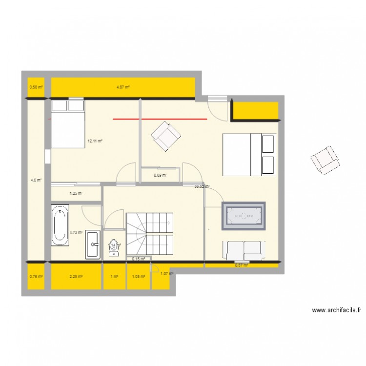 Maison etage. Plan de 0 pièce et 0 m2