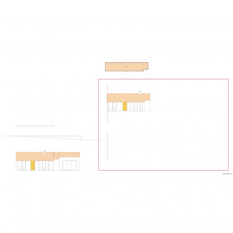 PLAN DE COUPE FACADE SUD OUEST. Plan de 0 pièce et 0 m2