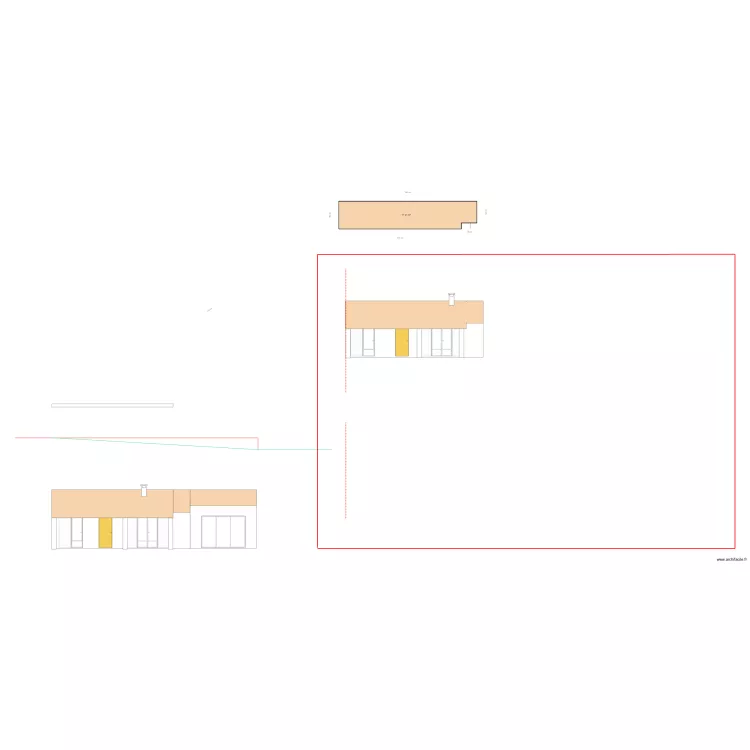 PLAN DE COUPE FACADE SUD OUEST. Plan de 