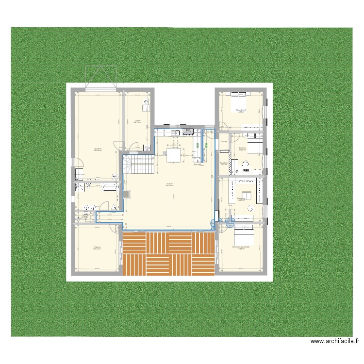 Maison 16340. Plan de 11 pièces et 209 m2