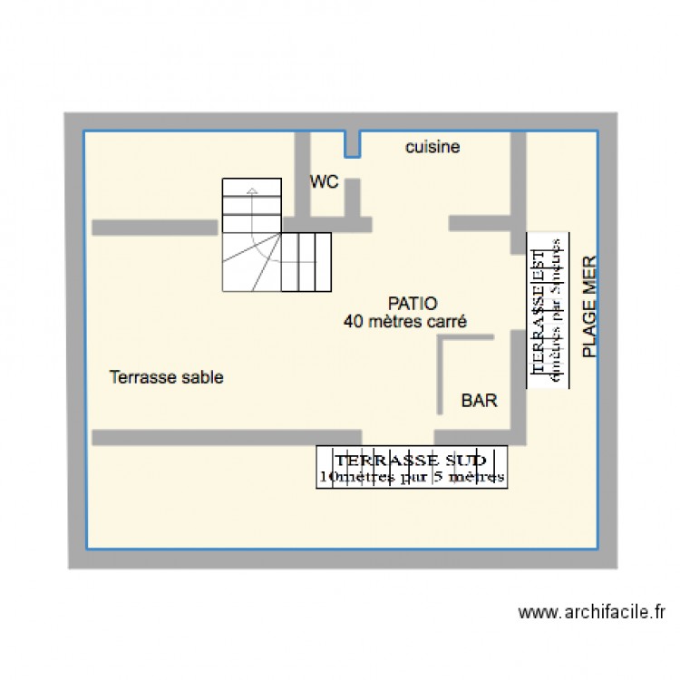 TERRASSE. Plan de 0 pièce et 0 m2