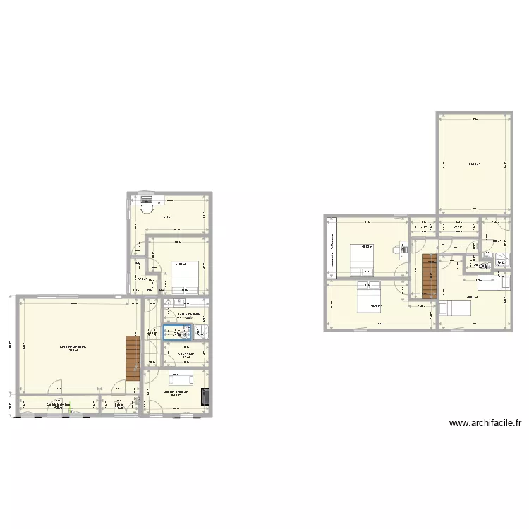 PROJET LIGNY etage et rdc. Plan de 