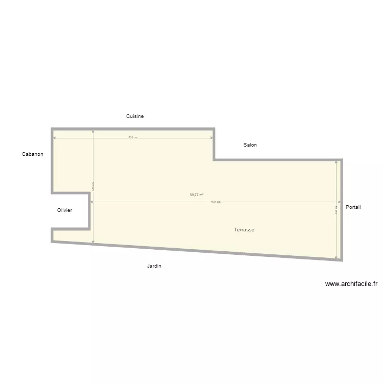 terrasse cbm. Plan de 