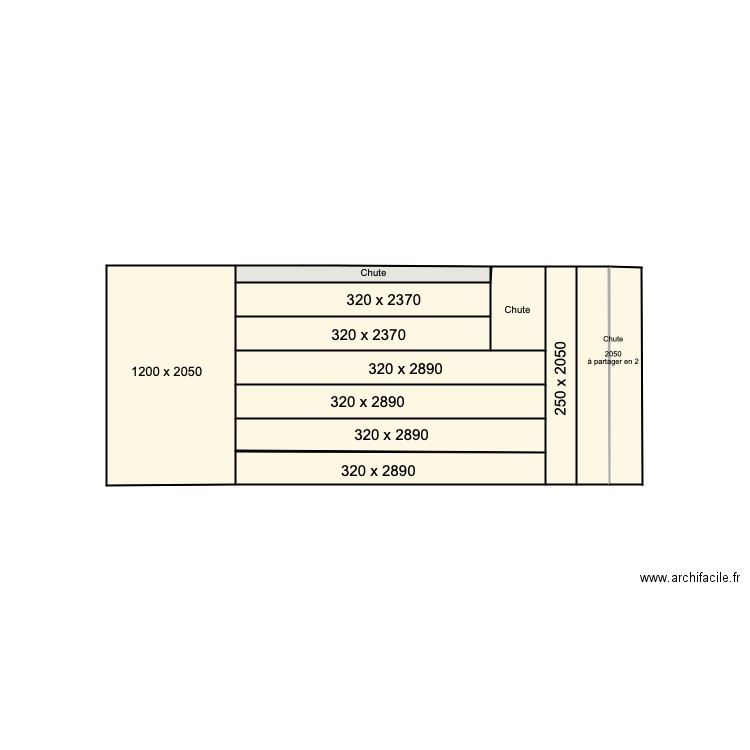 Decoupe panneau bureau. Plan de 0 pièce et 0 m2