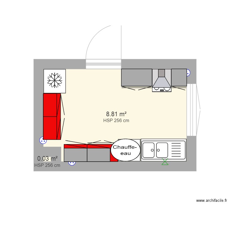 cuisine californie. Plan de 0 pièce et 0 m2