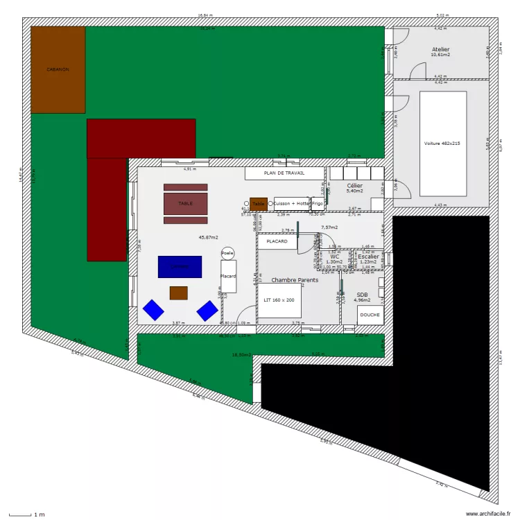 maison RDC. Plan de maison RDC. Plan de