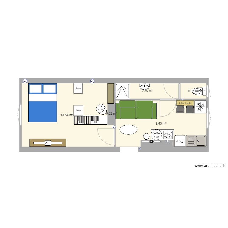 levallois appart. Plan de 0 pièce et 0 m2