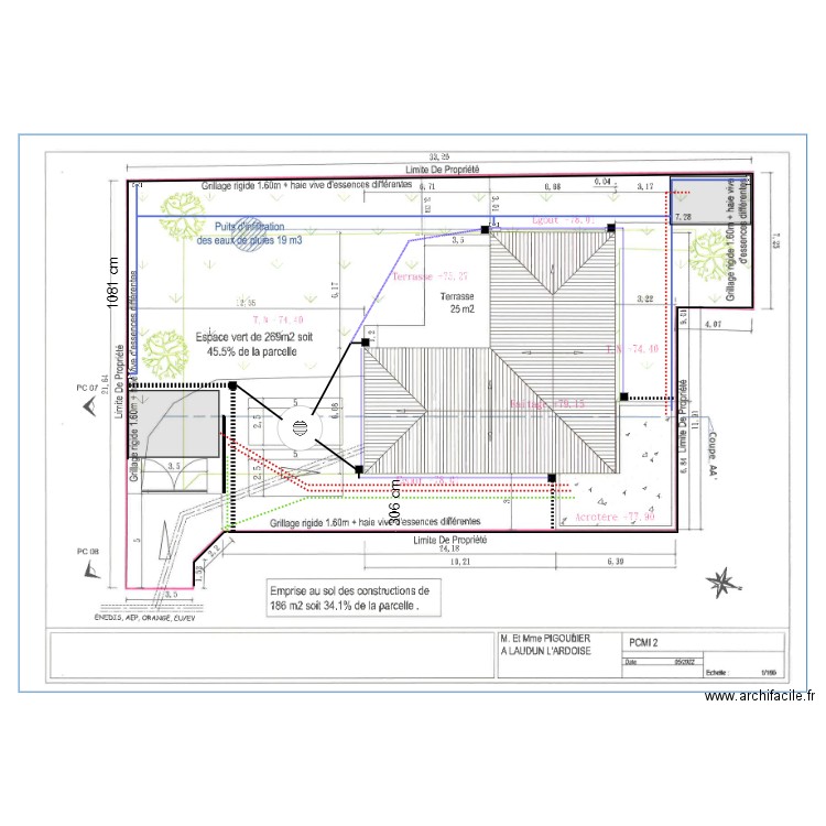 PIGOURIER puit perdu. Plan de 0 pièce et 0 m2