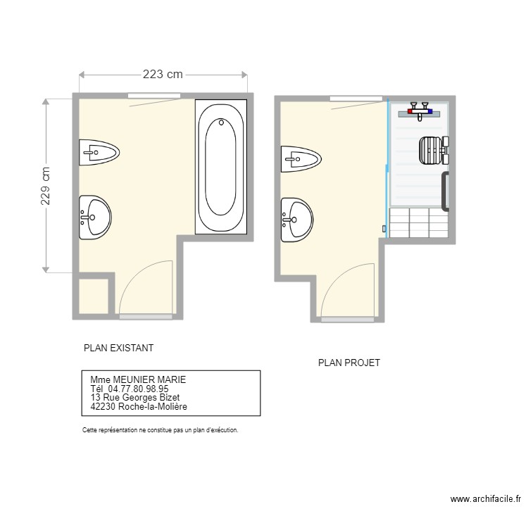 MEUNIER MARIE. Plan de 0 pièce et 0 m2