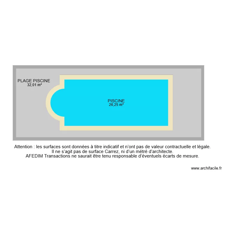 BI 6867 PISCINE. Plan de BI 6867 PISCINE. Plan de
